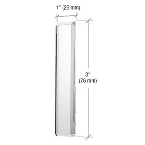 CRL MFPC8 Clear Acrylic Mirror Stick-On Finger Pull