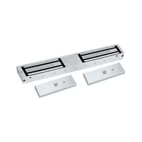 Standard Double Door Unmonitored Electromagnetic Lock Brushed Aluminum Standard Double Door Unmonitored Electromagnetic Lock Brushed Aluminum