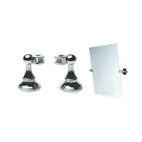 Chrome Victorian Mirror Pivot Pair