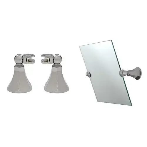 Bell Design Brushed Nickel Mirror Pivots Pair