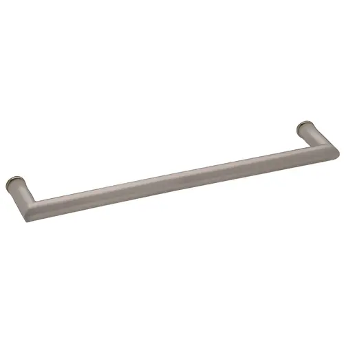 Brushed Nickel 24" MT Series Round Tubing Mitered Corner Single-Sided Towel Bar Brushed Nickel 24" MT Series Round Tubing Mitered Corner Single-Sided Towel Bar