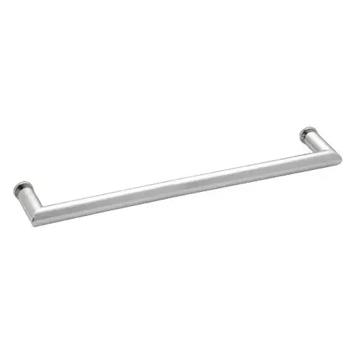 Polished Chrome 24" MT Series Round Tubing Mitered Corner Single-Sided Towel Bar