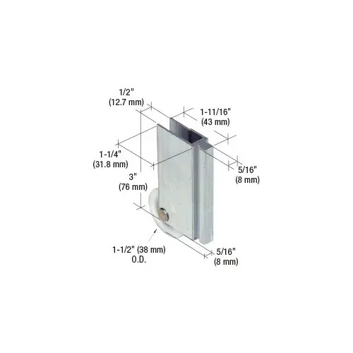 1-1/2" Nylon Wardrobe Door Roller for Contractors Wardrobe