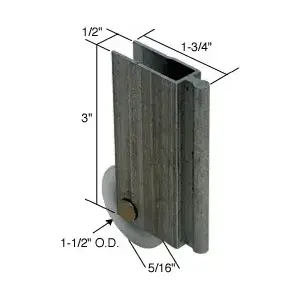 CRL N6599 1-1/2" Nylon Wardrobe Door Roller for Monarch Mirror Door