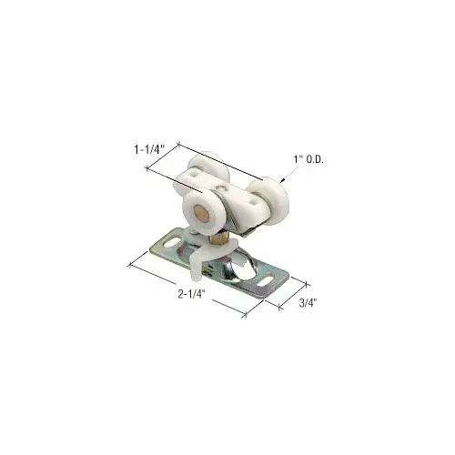 1" Nylon Wardrobe Door Roller - pack of 2 1" Nylon Wardrobe Door Roller - pack of 2