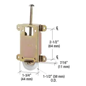 CRL N6963 1-1/2" Flat Nylon Mirror Wardrobe Door Roller for Contractors Mirror