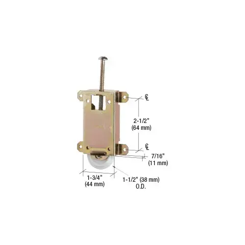 1-1/2" Flat Nylon Mirror Wardrobe Door Roller for Contractors Mirror