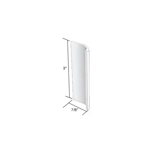 White 7/8" Sliding Mirror Door Pull
