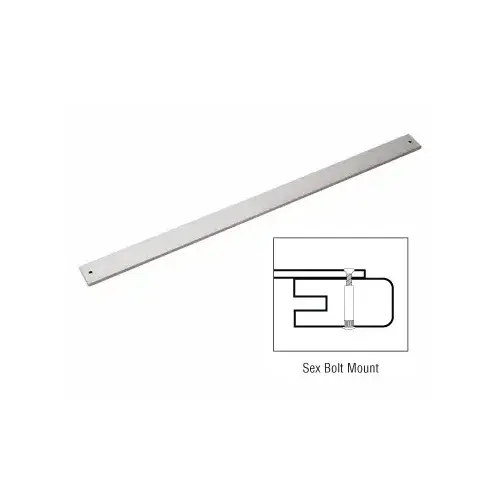 36" Satin Aluminum Extruded Aluminum Door Bumper Bars 36" Satin Aluminum Extruded Aluminum Door Bumper Bars