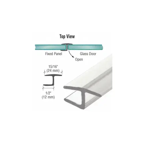 CRL P120HJ Clear Polycarbonate H-Jamb 180 Degree for 1/2