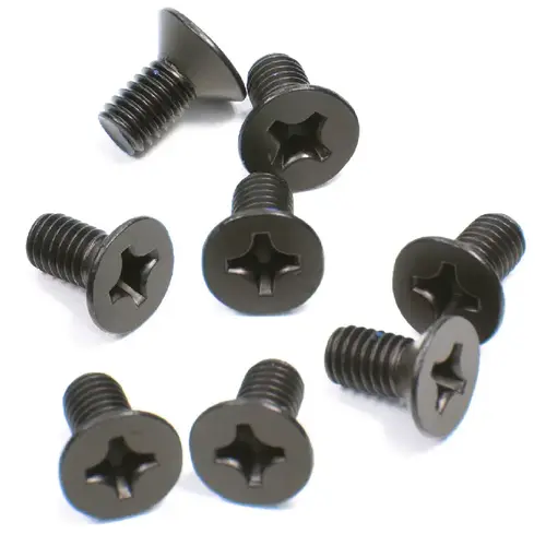 Oil Rubbed Bronze 6 x 12 mm Cover Plate Flat Head Phillips Screws - pack of 8