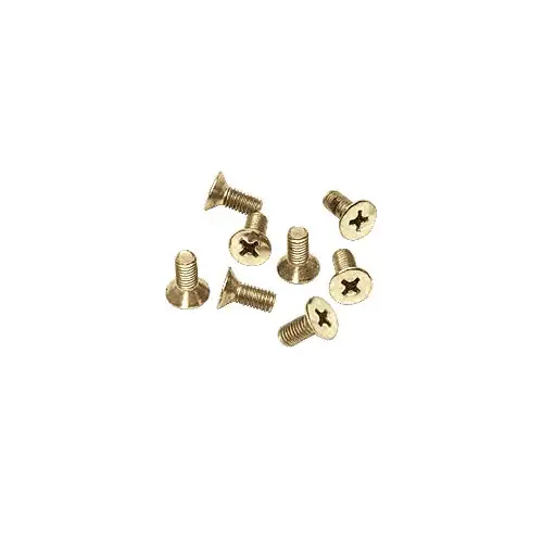Brass 6 x 12 mm Cover Plate Flat Head Phillips Screws - pack of 8 Brass 6 x 12 mm Cover Plate Flat Head Phillips Screws - pack of 8