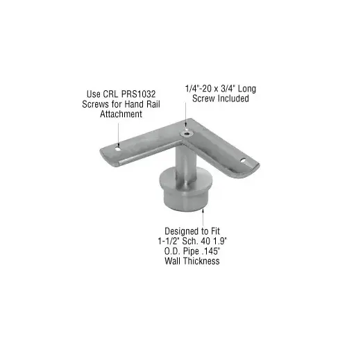 Polished Stainless 1.9" Round Post P-Series 90 Degree Fixed Standoff Saddle Polished Stainless 1.9" Round Post P-Series 90 Degree Fixed Standoff Saddle