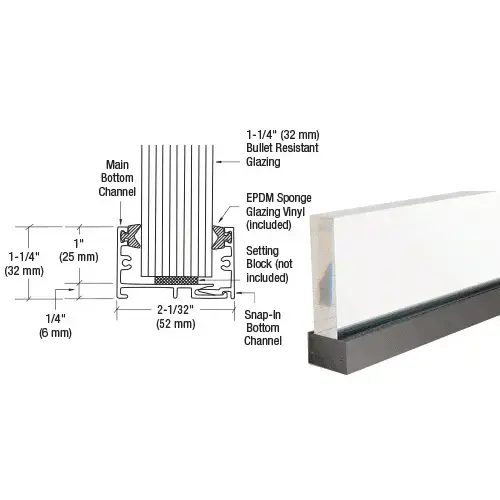 Duranodic Bronze Two-Piece Snap Together Sash 144" Stock Length