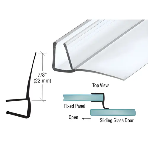 3/8" Polycarbonate 'U' with 90 Degree Vinyl Finseal Clear - 95" Stock Length
