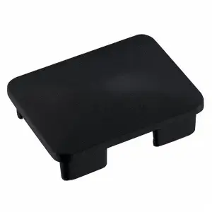 CRL PC1EWBL Matte Black Rectangular AWS Post Cap for 180 Degree Center or End Post