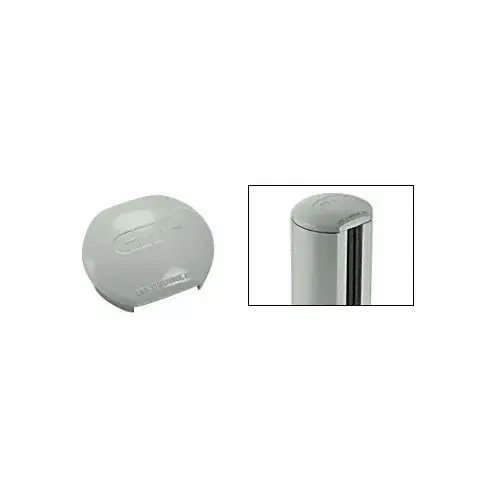 Agate Gray Aluminum Windscreen System Round Post Cap for 180 Degree Center or End Posts Agate Gray Aluminum Windscreen System Round Post Cap for 180 Degree Center or End Posts