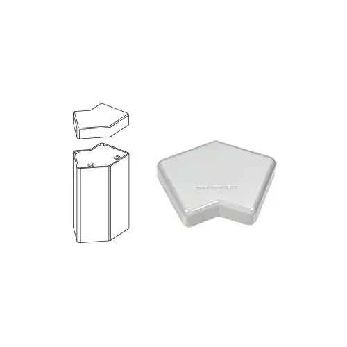 Metallic Silver 100 Series 135 Degree Post Cap Metallic Silver 100 Series 135 Degree Post Cap