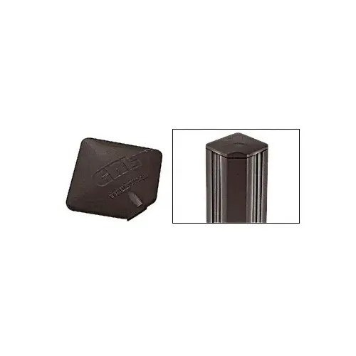 Matte Bronze Square AWS Post Cap for 90 Degree Corner Post Matte Bronze Square AWS Post Cap for 90 Degree Corner Post