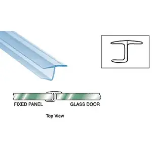 CRL PCC10118 'Y' Inline 180 Degree Panel Seal for 3/8" Glass - 118" Clear