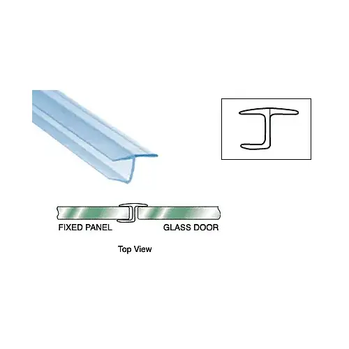 'Y' Inline 180 Degree Panel Seal for 1/2" Glass - 118" Clear 'Y' Inline 180 Degree Panel Seal for 1/2" Glass - 118" Clear