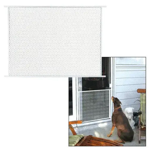 White 48" Sliding Screen Door Grille White 48" Sliding Screen Door Grille