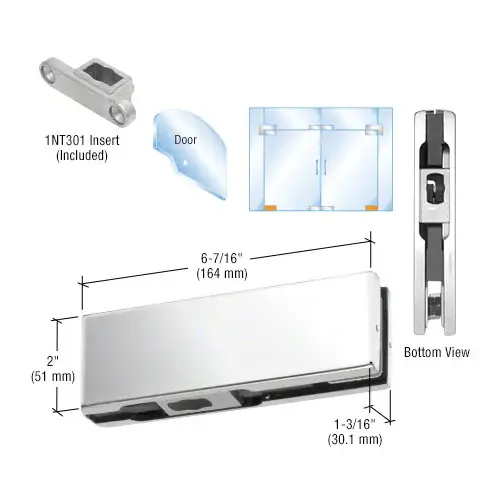 Polished Stainless Bottom Door Patch with INT301 Insert Polished Stainless Bottom Door Patch with INT301 Insert