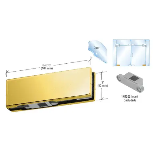 Brass Bottom Door Patch With 1NT302 Insert Brass Bottom Door Patch With 1NT302 Insert