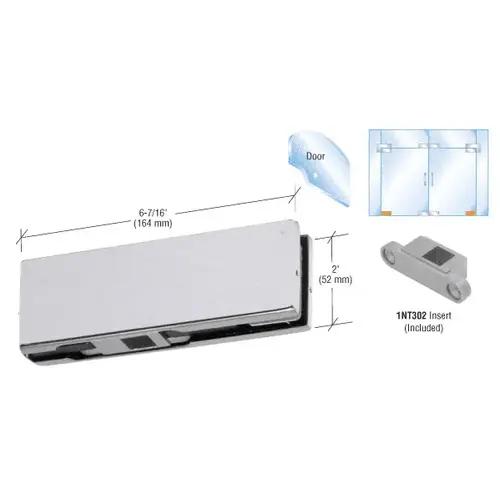 Brushed Stainless Bottom Door Patch With 1NT302 Insert Brushed Stainless Bottom Door Patch With 1NT302 Insert