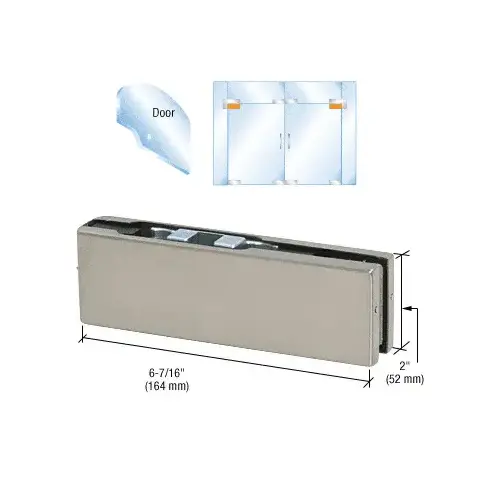 Brushed Stainless Adjustable North American Top Door Patch Fitting Brushed Stainless Adjustable North American Top Door Patch Fitting