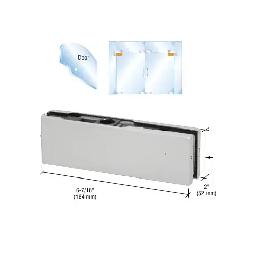 Satin Anodized European Top Door Patch Fitting with INT303 Insert Satin Anodized European Top Door Patch Fitting with INT303 Insert