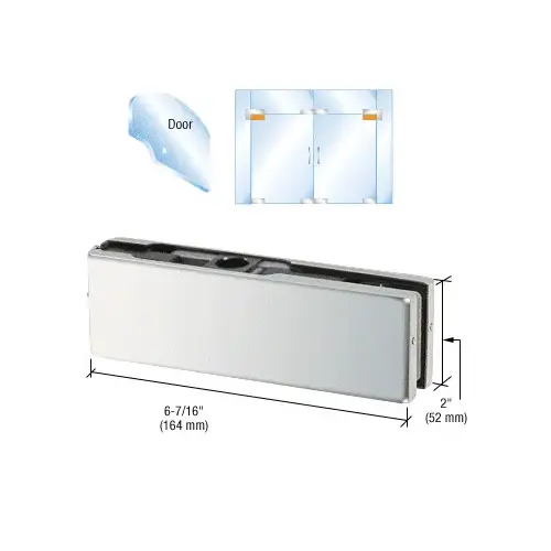 Polished Stainless European Top Door Patch Fitting with 1NT303 Insert Polished Stainless European Top Door Patch Fitting with 1NT303 Insert