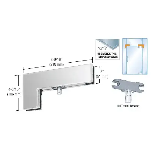 Brushed Stainless Sidelite Transom Patch With 1NT300 Insert Brushed Stainless Sidelite Transom Patch With 1NT300 Insert