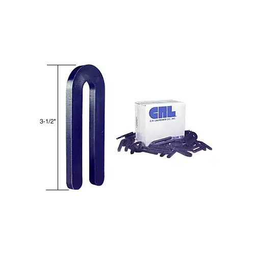 Black 1/4" x 3-1/2" Plastic Horseshoe Shims