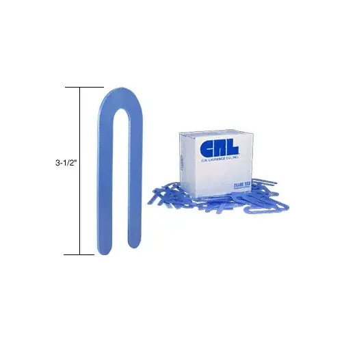 Blue 1/16" x 3-1/2" Plastic Horseshoe Shims