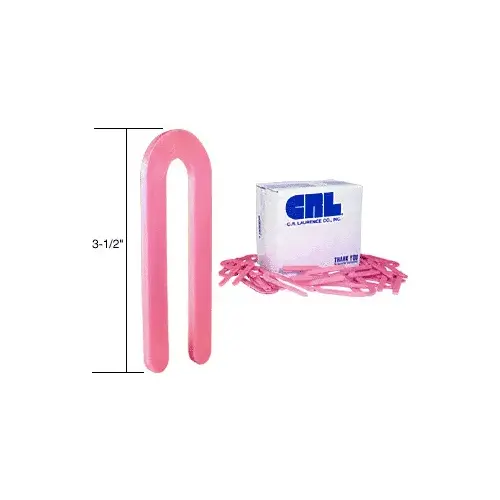 Red 1/8" x 3-1/2" Plastic Horseshoe Shims