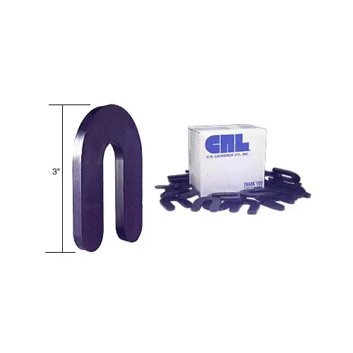 Black 1/4" x 3" Plastic Horseshoe Shims