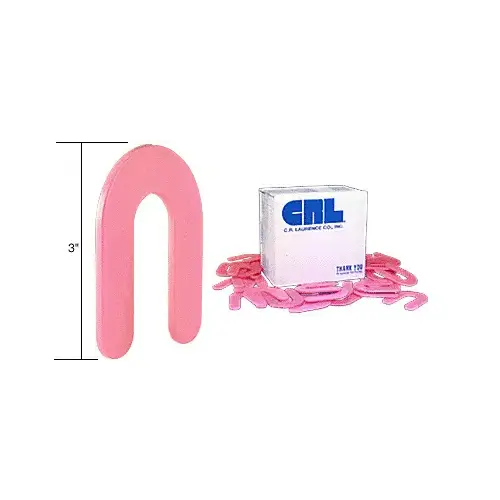 Red 1/8" x 3" Plastic Horseshoe Shims