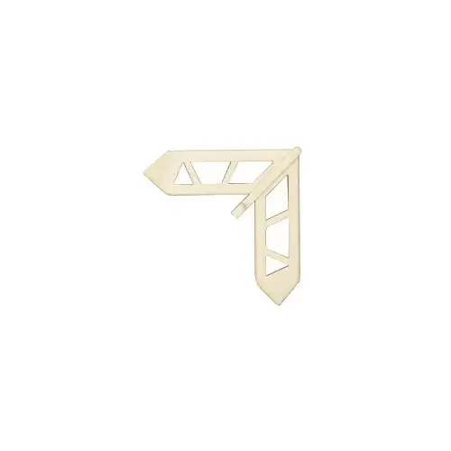 Tan Pella 3/4" x 7/16" Plastic Screen Frame Corner - 20/PK Tan Pella 3/4" x 7/16" Plastic Screen Frame Corner - 20/PK