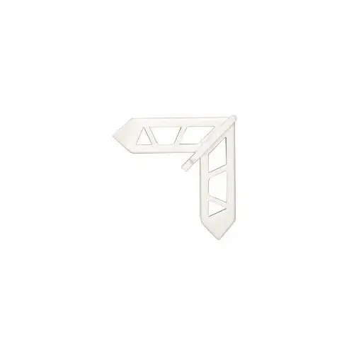 White Pella 3/4" x 7/16" Plastic Screen Frame Corner - 20/Pk White Pella 3/4" x 7/16" Plastic Screen Frame Corner - 20/Pk
