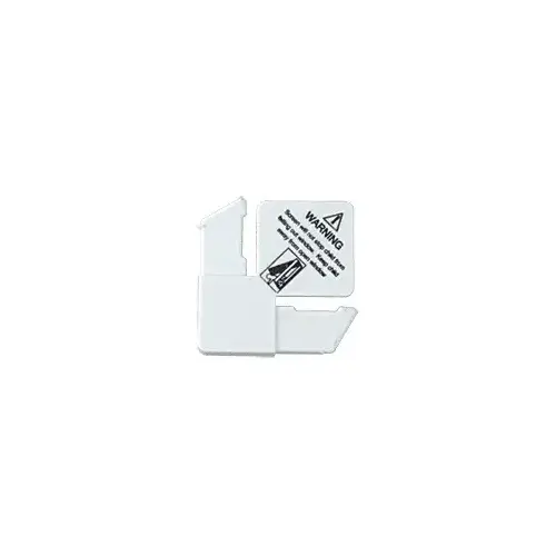 White 5/16" Plastic Square Cut Screen Corner with Warning White 5/16" Plastic Square Cut Screen Corner with Warning