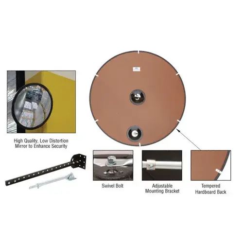 48" Diameter Circular Heavy-Duty Clear Plexiglas Convex Mirror