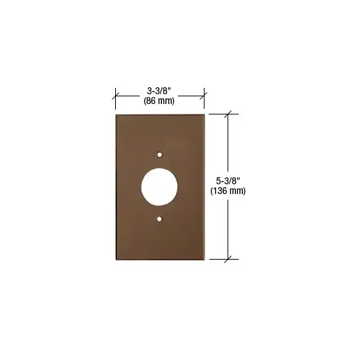 Bronze Single 1-3/8" Hole Acrylic Mirror Plate Bronze Single 1-3/8" Hole Acrylic Mirror Plate