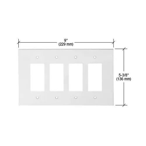 Clear Quad Designer Acrylic Mirror Plate