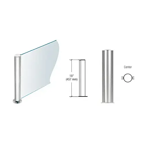 Polished Stainless 18" Round PP08 Elegant Series Counter/Partition Center Post Polished Stainless 18" Round PP08 Elegant Series Counter/Partition Center Post