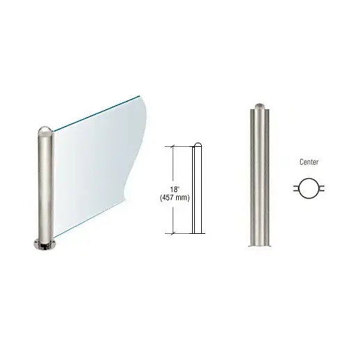 Polished Stainless 18" Round PP09 Elegant Series Counter/Partition Center Post Polished Stainless 18" Round PP09 Elegant Series Counter/Partition Center Post