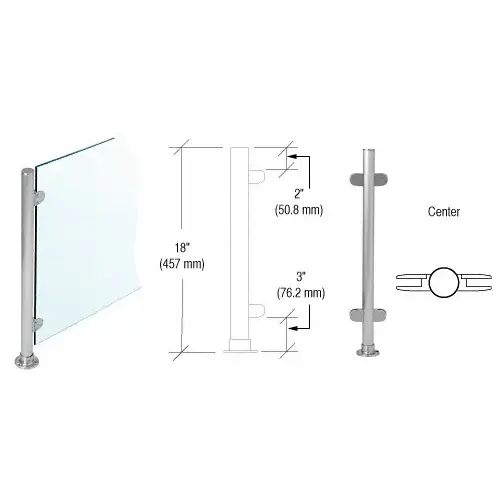 CRL PP49CBS Brushed Stainless 18" x 1" PP49 Slimline Series Round ...