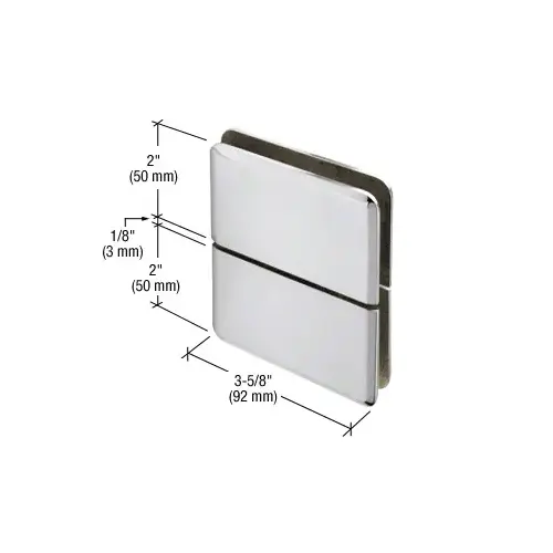 Polished Chrome Prima 02 Series Glass-To-Glass Mount Hinge