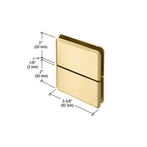 Satin Brass Prima 02 Series Glass-To-Glass Mount Hinge