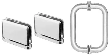 CRL Polished Chrome Prima Shower Pull and Hinge Set PPHS3CH